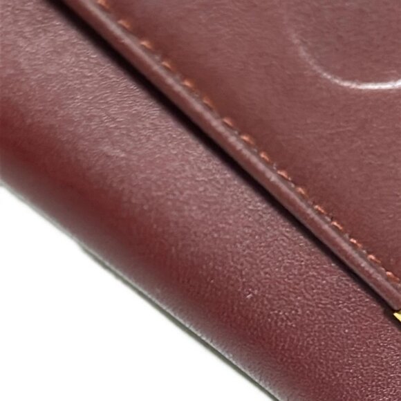 Cartier Must Line - Bordeaux Gold Leather Hardware Coin Case 124-081225 - Picture 3 of 6